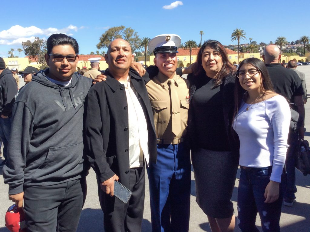 Bernadette Beltran, Health Education Specialist II with group.