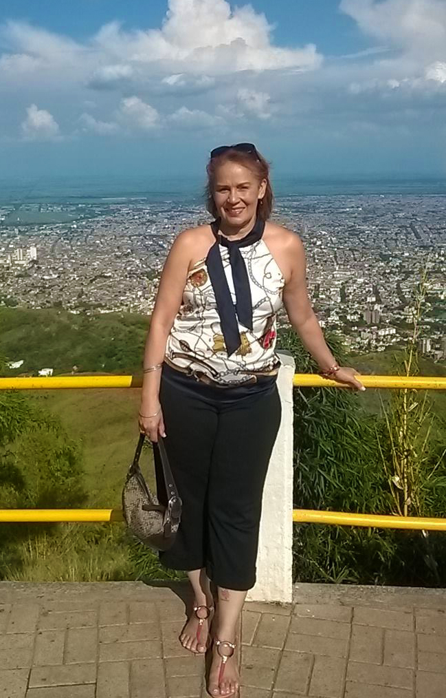 Patricia Bolivar standing at city overlook.